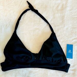 NWT Cupshe Black Halter Bikini Top - Size: Large